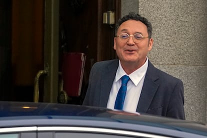 García Ortiz, a su llegada al Tribunal Supremo, este miércoles.