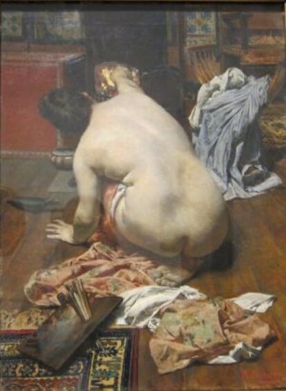'El descanso de la modelo', de Antonio Cortina, cedida por el Círculo de Bellas Artes de Madrid.