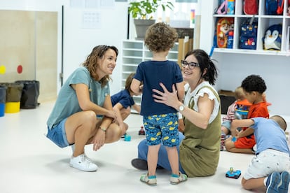 Primer día de clase en el colegio público Vicent Marçà de Castellón, en septiembre.