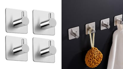 amazon ofertas del día: set de ganchos para colocar en cualquier pared lisa.