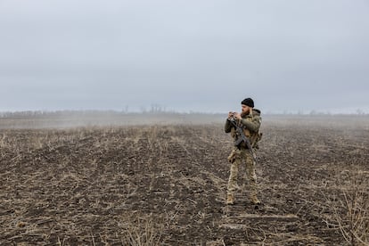 Andrii Goretskyi, battery commander of the 26th Artillery Brigade of the Armed Forces of Ukraine on the Chasiv Yar front.