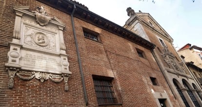 Convento de las Trinitarias, en la calle Lope de Vega, donde se realizan los trabajos de búsqueda de la tumba de Cervantes.