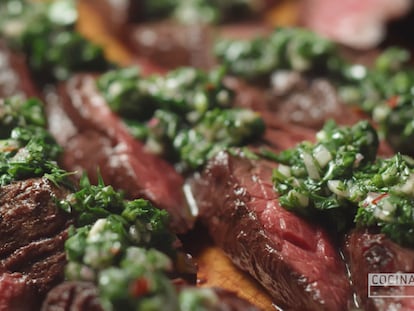 Bistec con chimichurri
