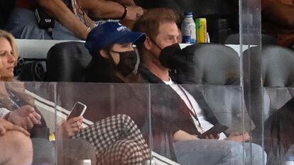 Prince Harry and Princess Eugenie at the Super Bowl.