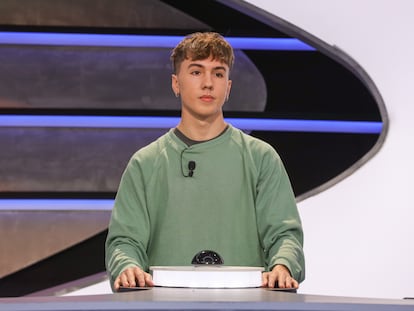 El joven de 19 años Álvaro Gamboa, durante uno de los programas de 'Cifras y letras'.