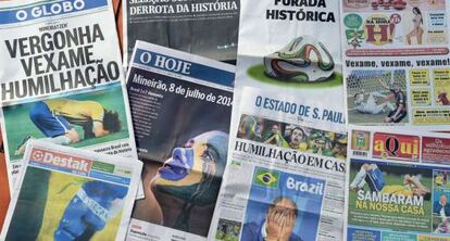 Peri&oacute;dicos brasile&ntilde;os destacan la derrota frente a Alemania