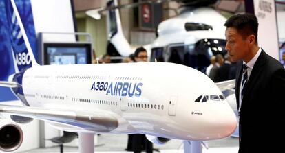 Maqueta de un Airbus 380.