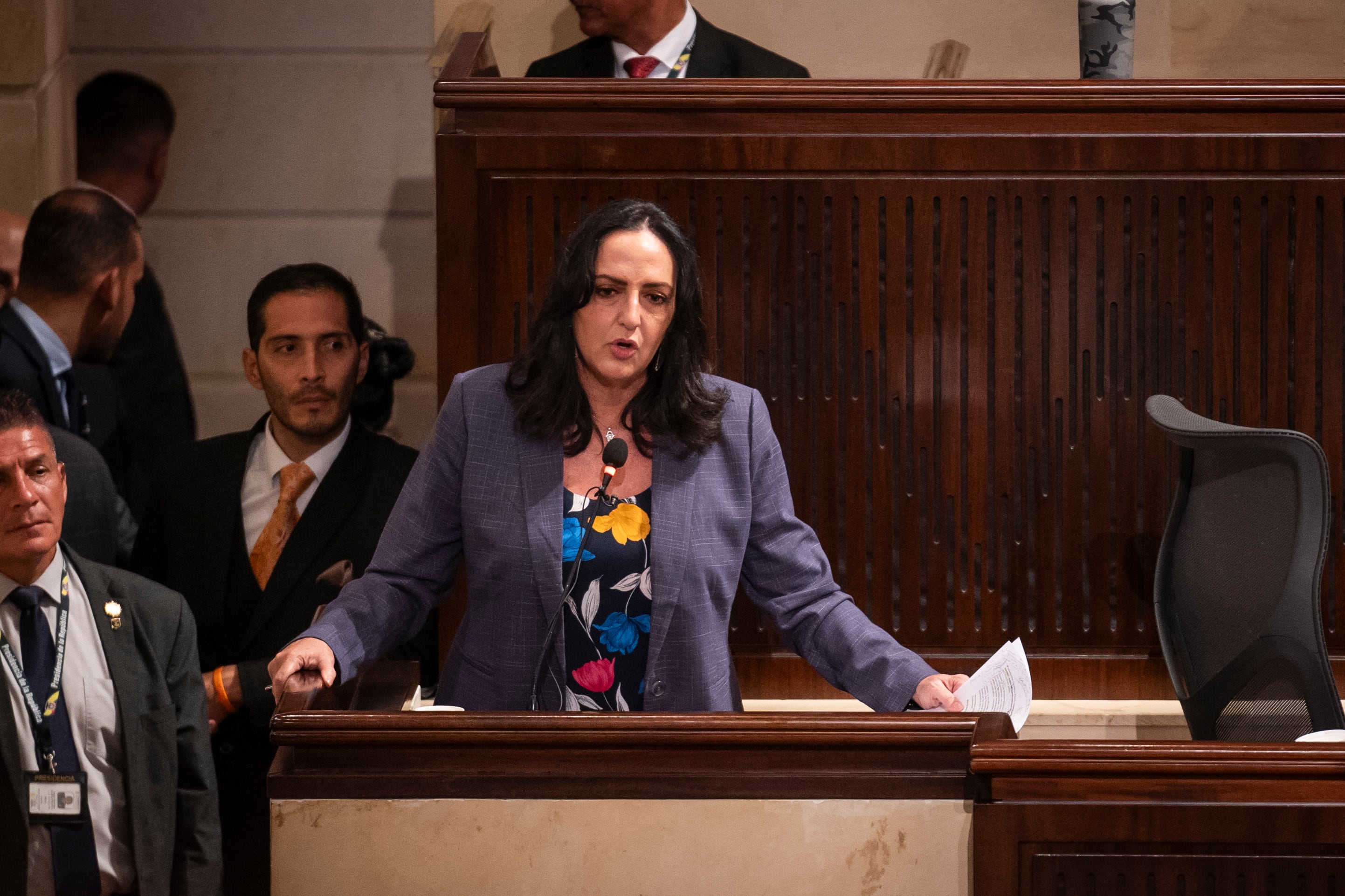 María Fernanda Cabal, durante la instalación del Congreso, en Bogotá, el 20 de julio de 2023.