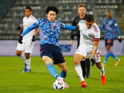 El japonés Daichi Kamada, en un partido amistoso.