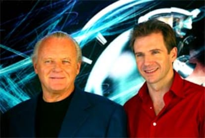 Anthony Hopkins y Ralph Fiennes, ayer en Sitges