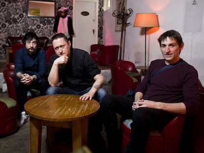 Desde la izquierda: Refree, Fermín Muguruza y Albert Pla.