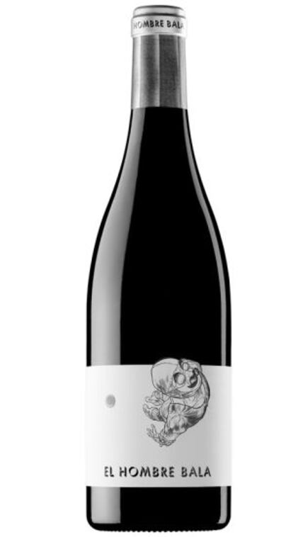 Botella del vino El Hombre Bala.