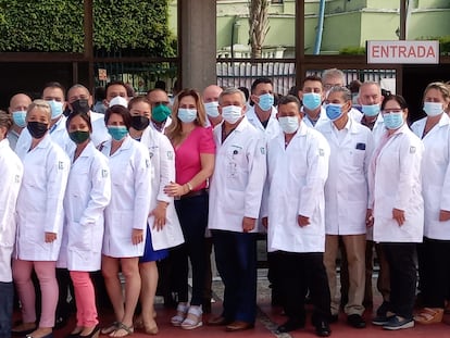 Los médicos cubanos, a su llegada a Nayarit.