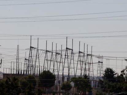 Torres de alta tensión en Madrid, el pasado jueves.