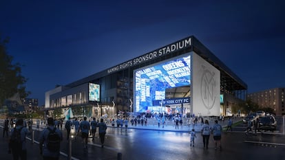 Ilustración del proyecto de futuro estadio del New York City Football Club, en una imagen del propio club.