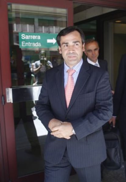 Jabyer Fernández en los juzgados de Bilbao.