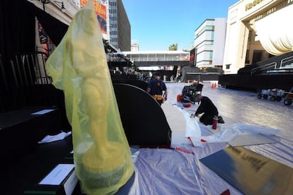 Preparativos para la 84ª gala de los Oscar de la Academia en Hollywood, California.