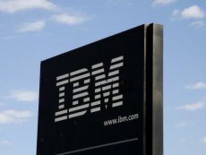 Un cartel de IBM en Colorado.