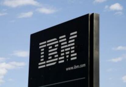 Un cartel de IBM en Colorado.