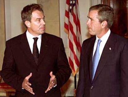 El presidente Bush y el primer ministro británico, Tony Blair, en Washington.