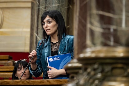 Sílvia Orriols, durante una sesión de control en marzo.