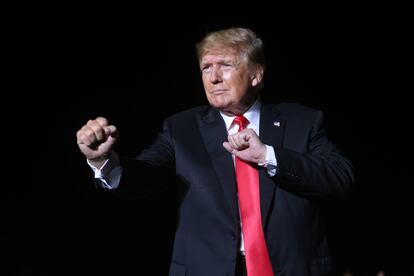 El expresidente Donald Trump, durante un mitin en Iowa el pasado octubre.