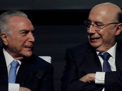 Temer e Meirelles em fevereiro, em Brasília.