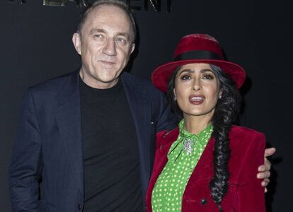 François-Henri Pinault y Salma Hayek, en París.