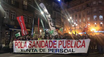 Manifestación en Vigo este jueves en defensa de la sanidad pública.