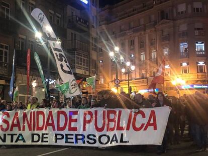 Manifestación en Vigo este jueves en defensa de la sanidad pública.