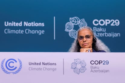 La ministra de Medio Ambiente de Brasil, Marina Silva, en la COP29 de Bakú el pasado noviembre. 