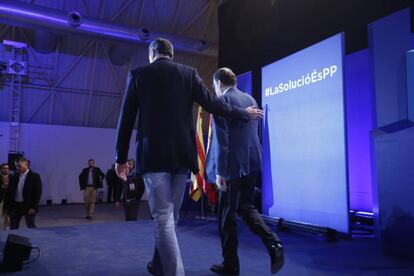 Mariano Rajoy en el acto de final de campaña del PPC.