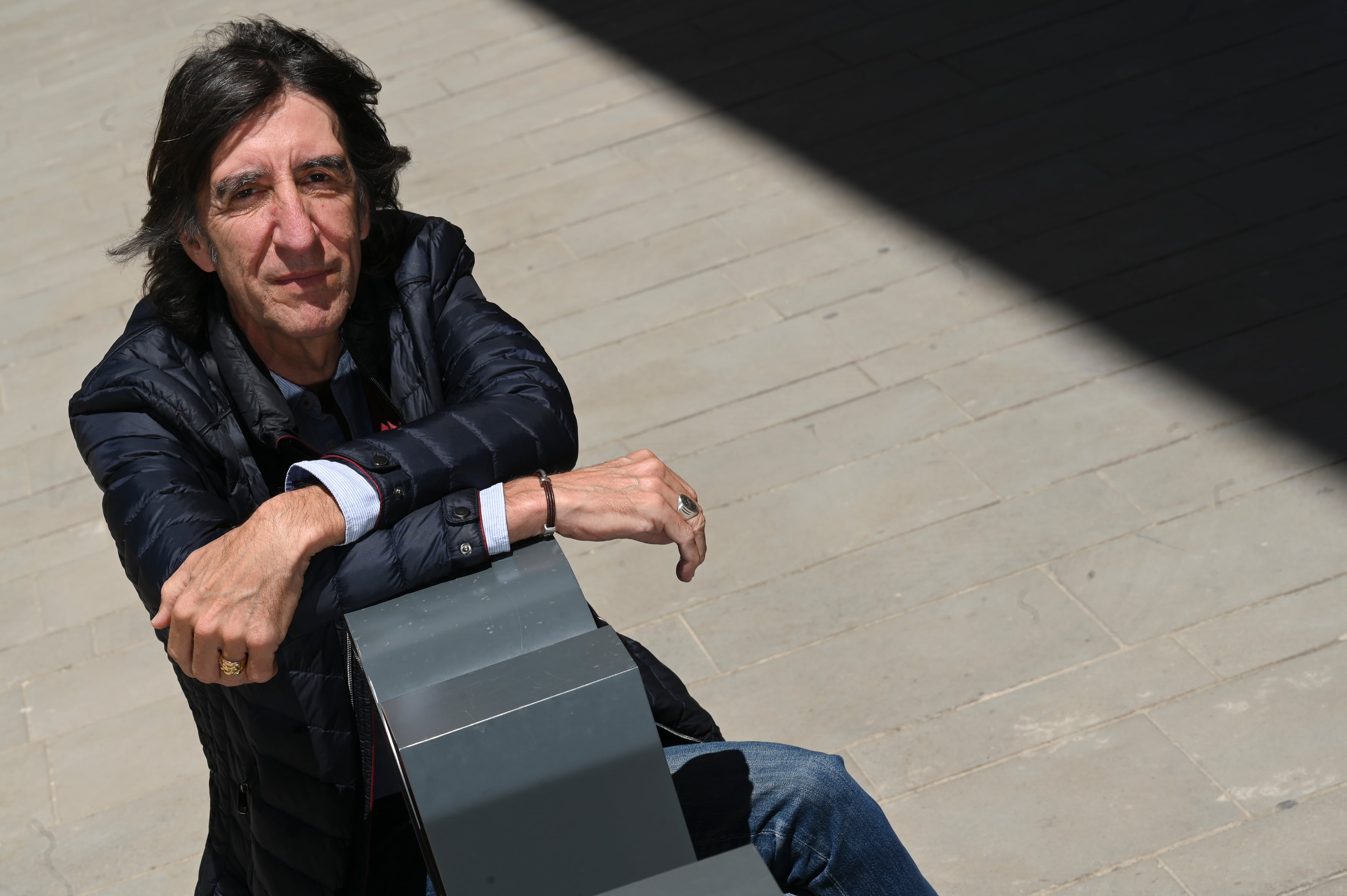 Benjamín Prado, el pasado viernes en las calles de Barbastro, Huesca, durante el festival Barbitania.