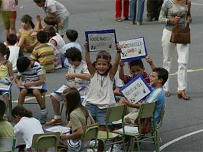 Escolares en la escula de Basauri