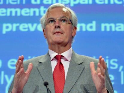 El comisario europeo de Mercado Interior y Servicios, el francés Michel Barnier.