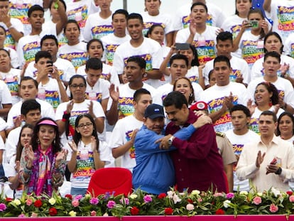 Nicolás Maduro with Nicaraguan President Daniel Ortega.