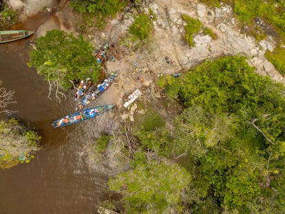 Aerial view of the expedition of Ideflor, the Sustainable Amazon Foundation, the Andes Amazonia Fund (FAA) and the Federal Institute of the neighboring state of Amapá (IFAP) last May in a promotional image.