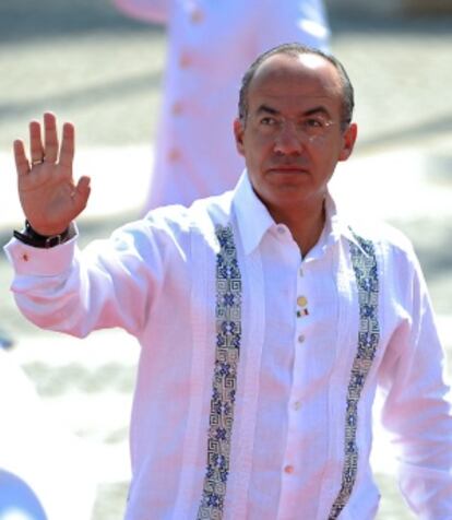 Felipe Calderón, en Cartagena de Indias.