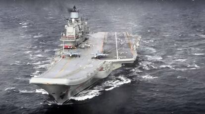 El portaaviones ruso &#039;Admiral Kuznetsov&#039; regresa este 6 de enero de 2017 a su base despu&eacute;s de prestar servicios militares en Siria. 