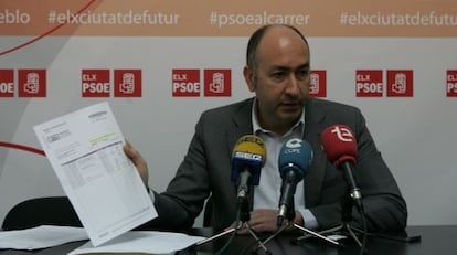 Alejandro Soler, durante la rueda de prensa de este viernes en Elche.