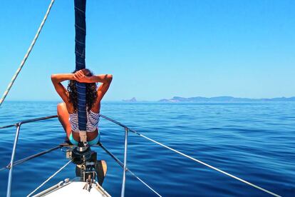 Un velero en Ibiza.