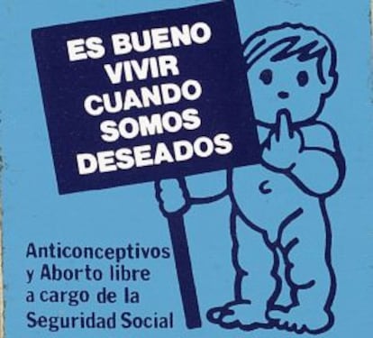 Pegatina a favor del aborto.