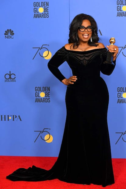 Oprah Winfrey, que recibió el Globo de Oro de honor, dio el discurso más emocionante de la noche.