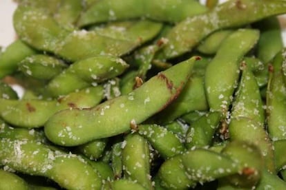 Edamame como picoteo saludable