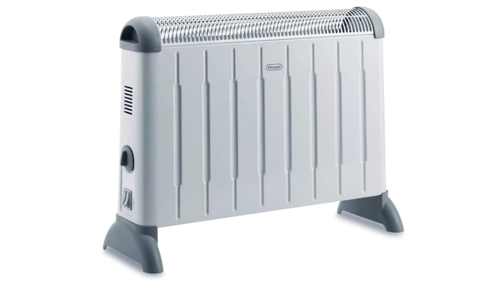 Convector eléctrico con asas incluidas.