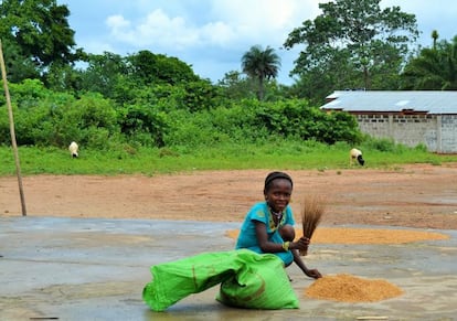 La explotación infantil está a la orden del día en las zonas rurales de Sierra Leona, especialmente tras la presente epidemia de ébola que tanta pobreza ha traído al país. Es normal ver niños cargando agua desde los pozos que a veces se encuentran a kilómetros de distancia de sus casas, vendiendo productos en el mercado, trabajando los cultivos o limpiando los productos de los campos. La explotación infantil significa robar la infancia a estos niños que son privados de jugar, estudiar o de simplemente disfrutar de su niñez.