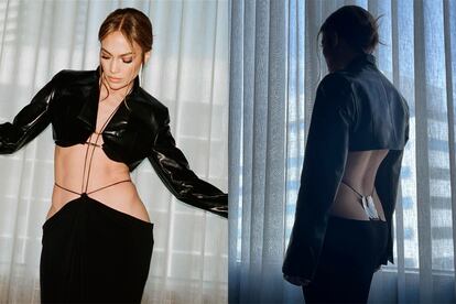 Jennifer Lopez, con uno de los conjuntos de la diseñadora.