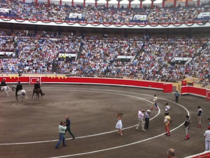 Tarde de corrida en la plaza de toros de Bilbao.