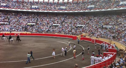 Tarde de corrida en la plaza de toros de Bilbao.