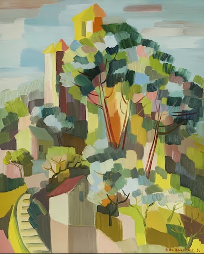 'Castillo en Alsacia' (hacia 1960), de Hélène de Beauvoir.